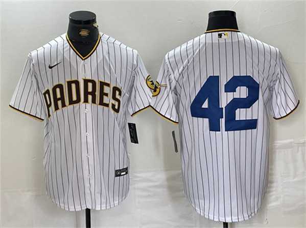 Men%27s San Diego Padres #42 Jackie Robinson White Cool Base Stitched Baseball Jersey